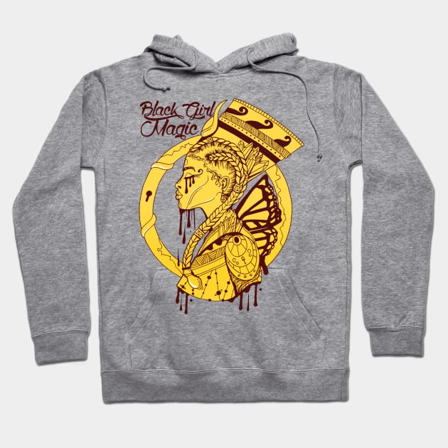 Canary Yellow - Goddess Of Egypt Black Girl Magic Hoodie by kenallouis